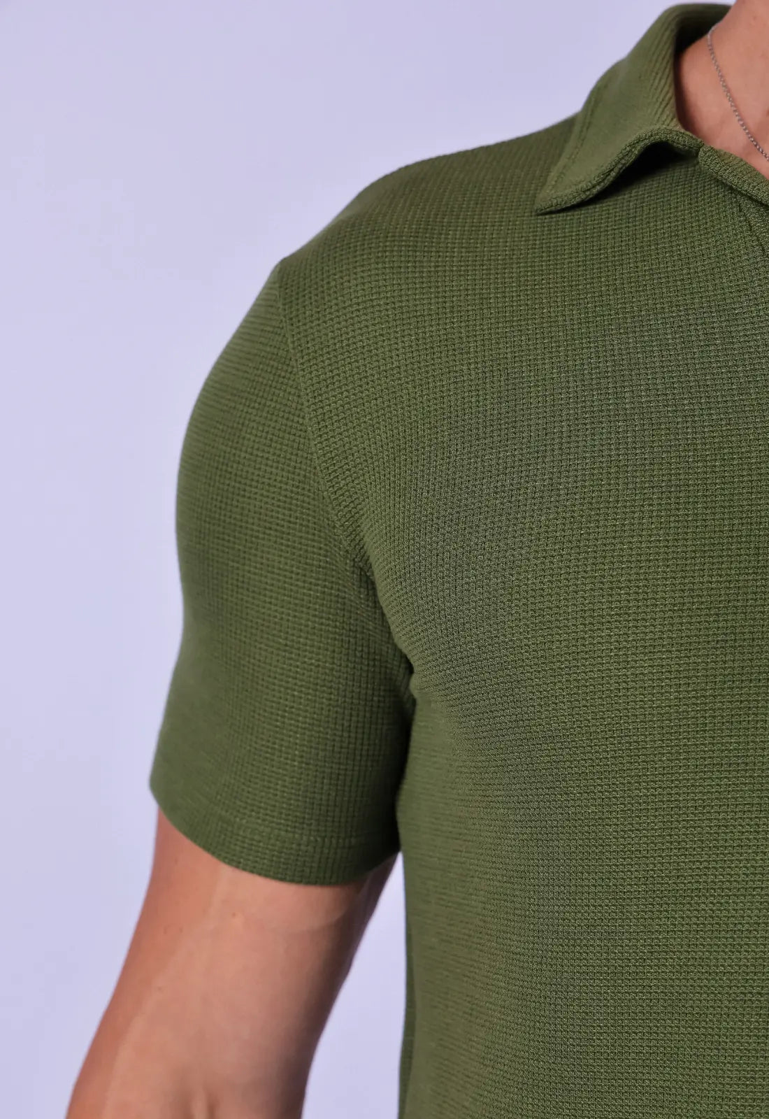 Camisa Polo Italiana Tricot Verde - Imagem 8
