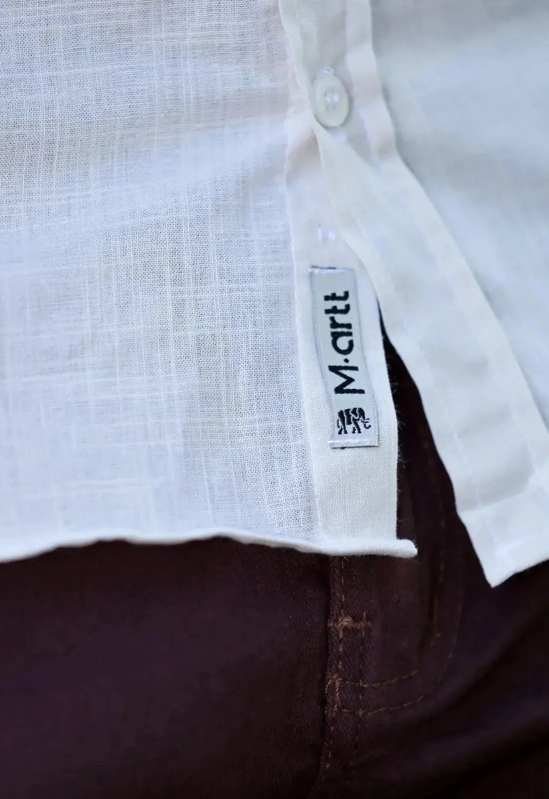 Camisa Masculina Manga Curta Flame Slim Bege - Imagem 8