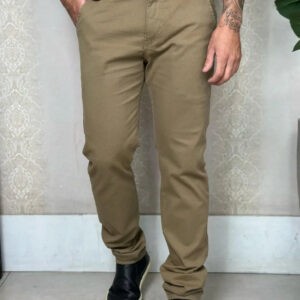 Calça Alfaiataria em Sarja com Elastano Verde